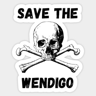 Pink SAVE THE WENDIGO - Horror Fan Sticker